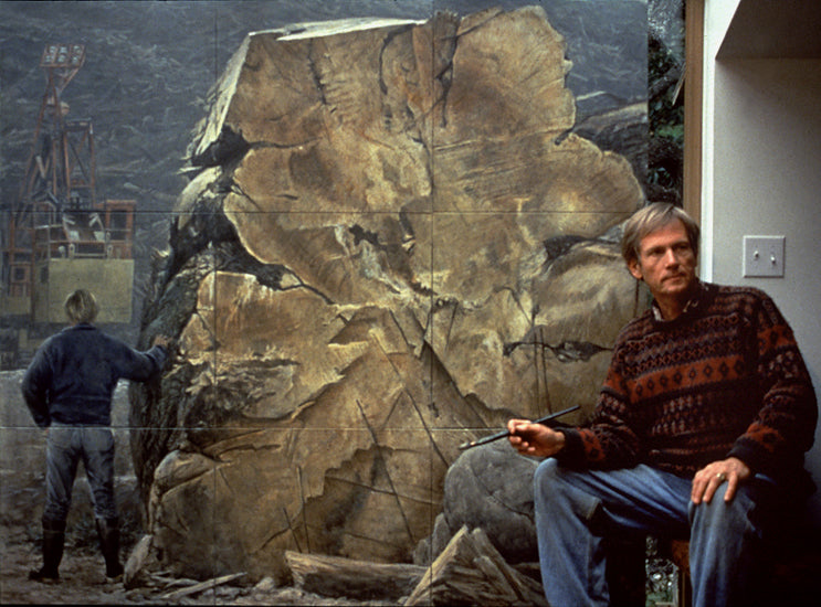 Self-portrait with Big Machine and Ancient Sitka