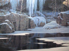 Winter Reflection - Wolf
